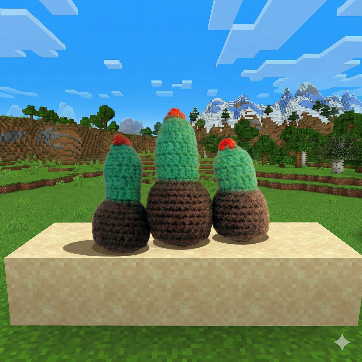 Pack 3 Cactus decorativos